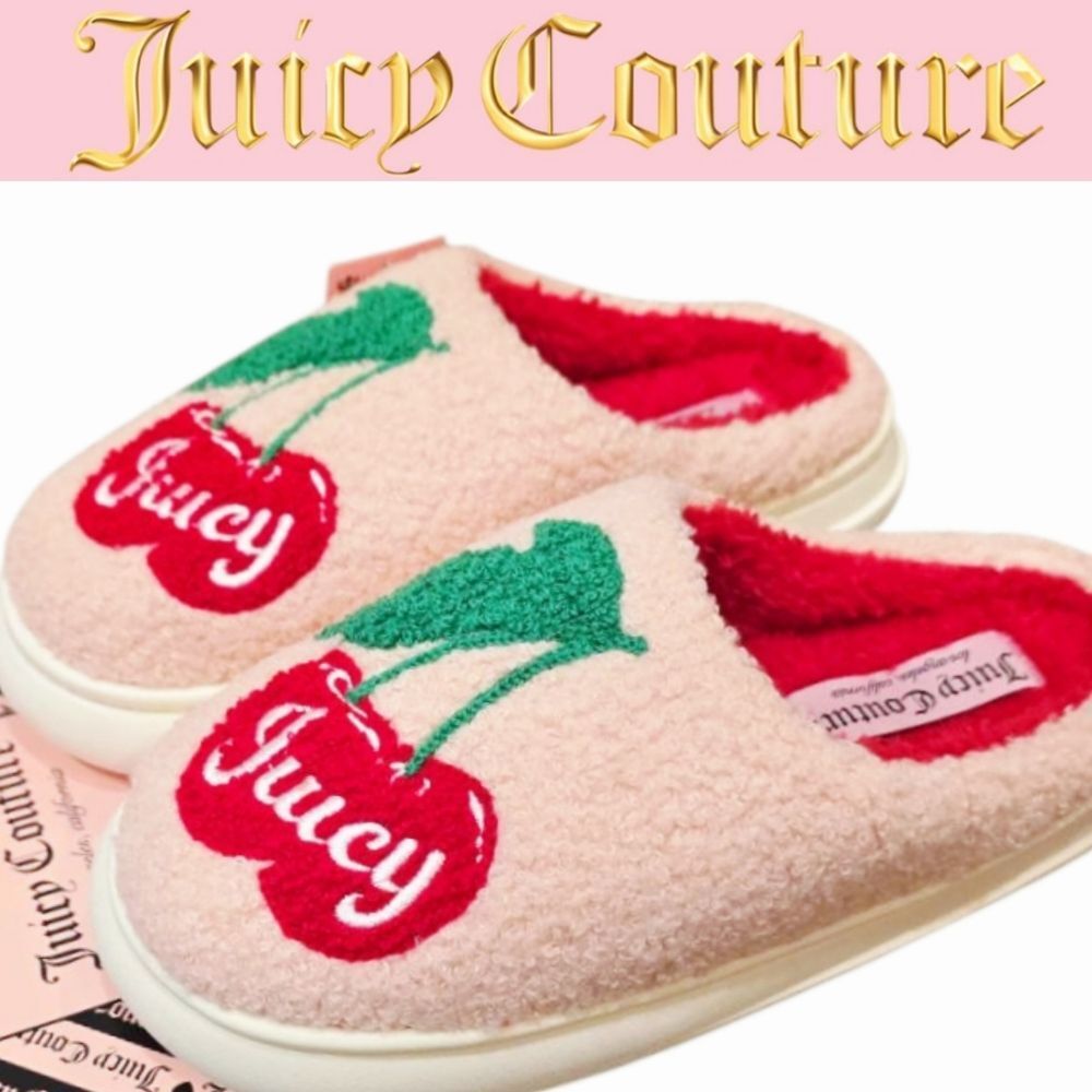 Juicy Couture JC Juicy‎ Chills Slippers- Blush/Red
